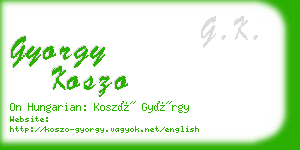 gyorgy koszo business card